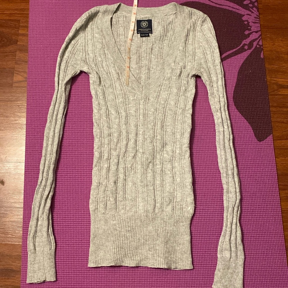 Sold- American eagle grey knitted long sleeve